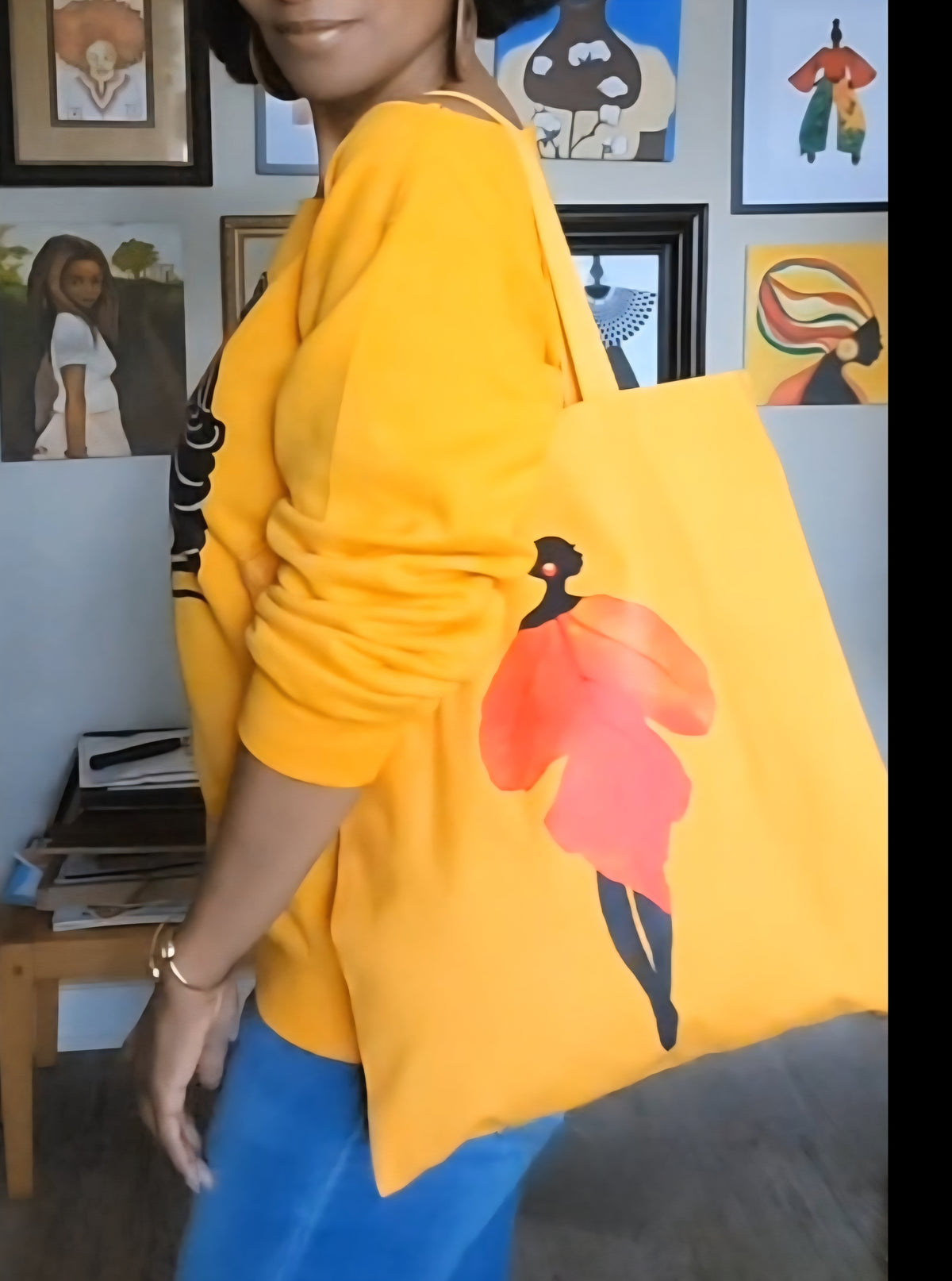 Autumn Leaf Diva Tote Bag
