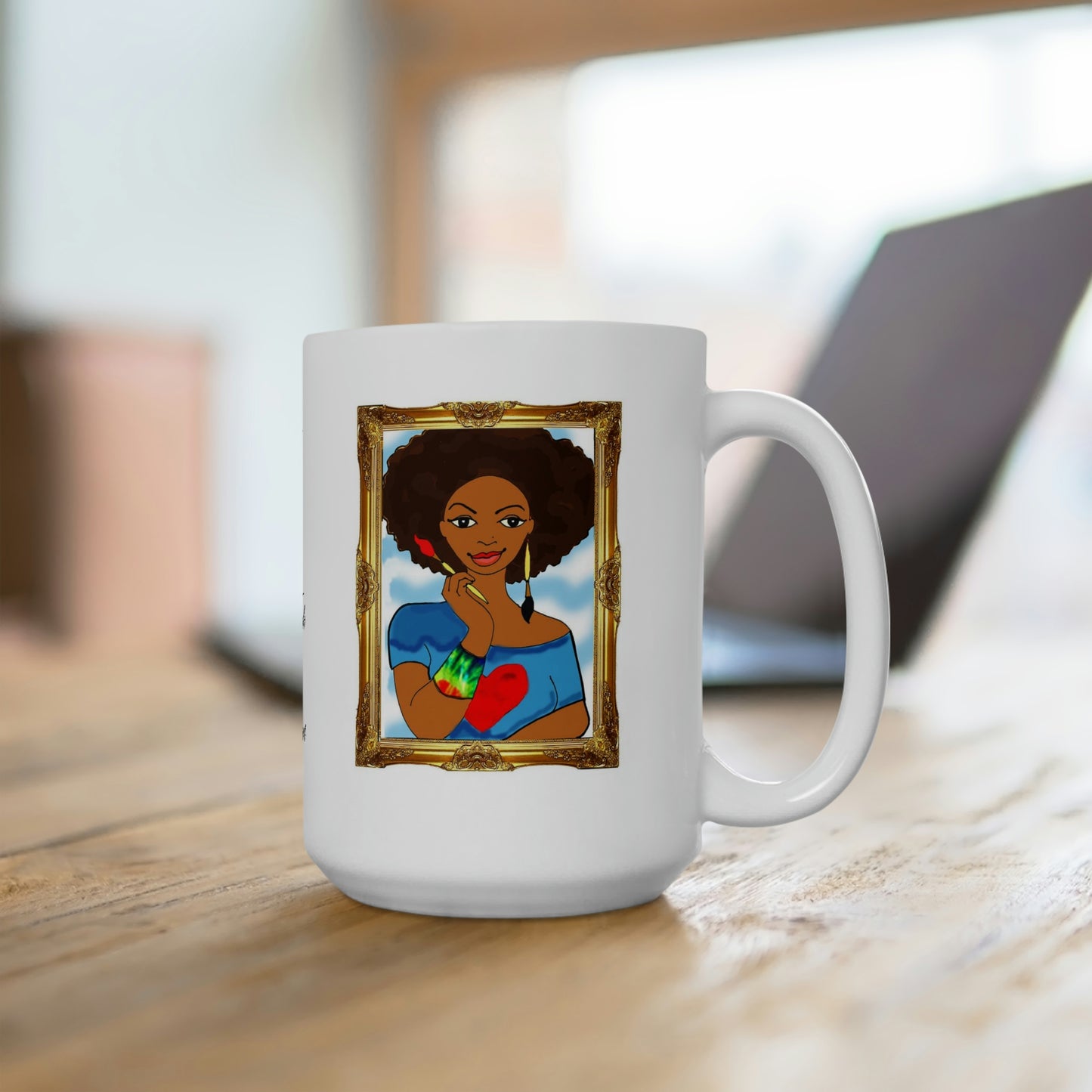 I Am a Work of Heart Ceramic Mug 15oz - Yes Lioness Arts