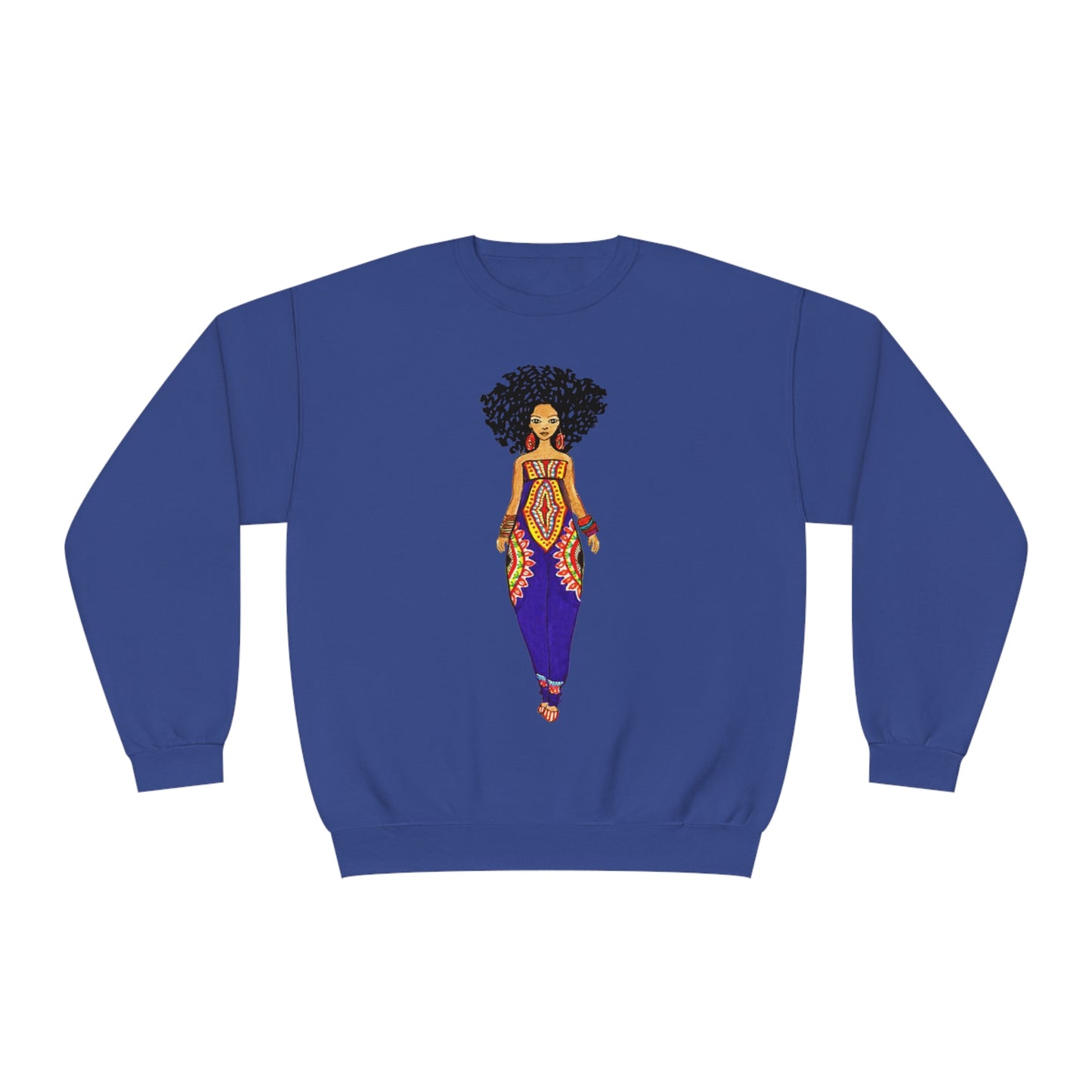 Afro Dashiki Crewneck Sweatshirt - Yes Lioness Arts