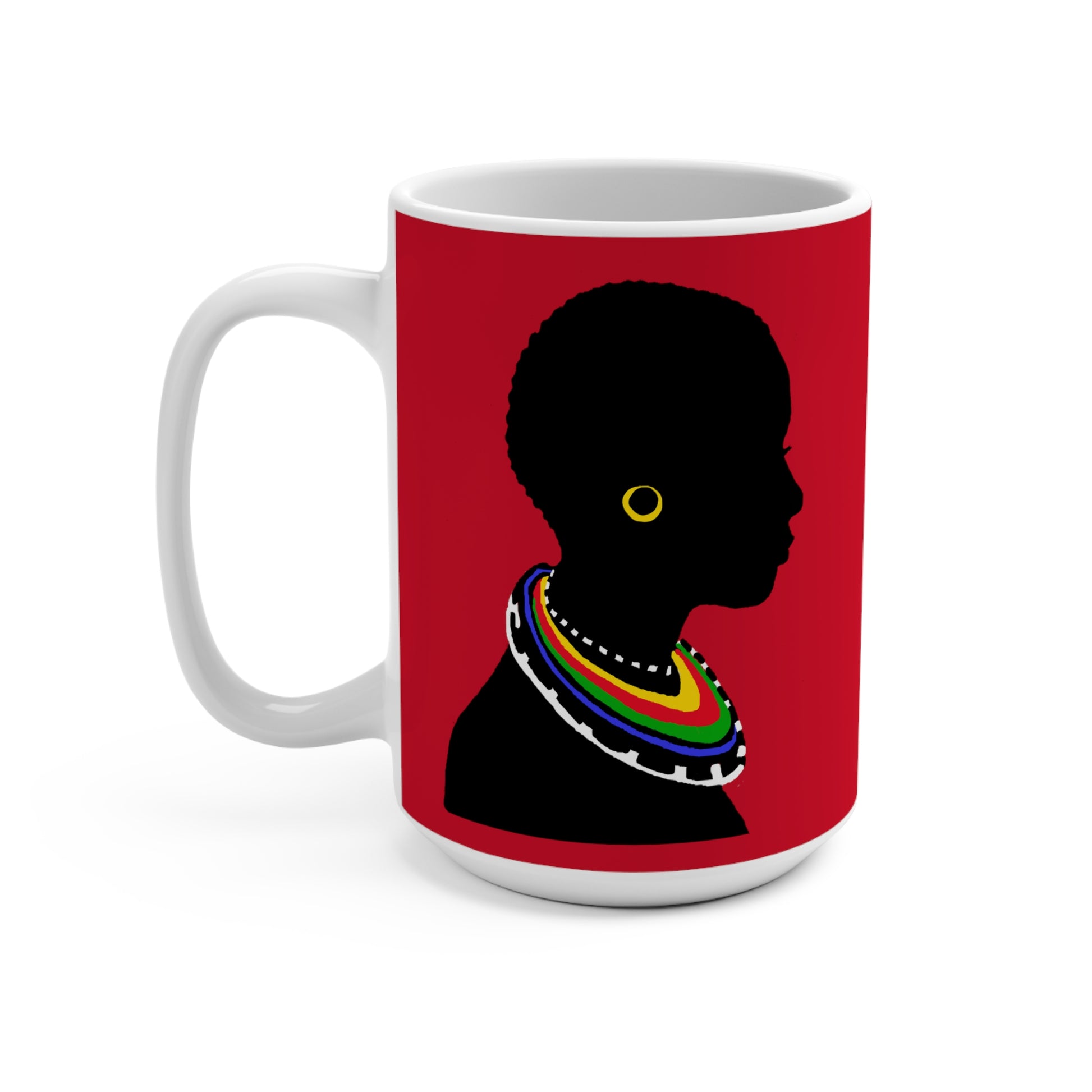 Tribal Mug Red 15oz - Yes Lioness Arts