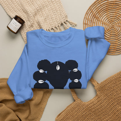 Copy of Fro Hawk with Cowrie Shells Crewneck Sweatshirt