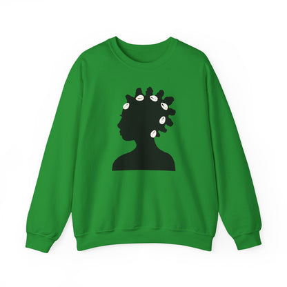 Bantu Knots Cowrie Shells Crewneck Sweatshirt