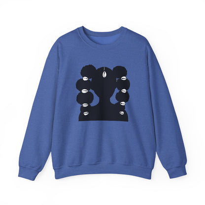 Copy of Fro Hawk with Cowrie Shells Crewneck Sweatshirt