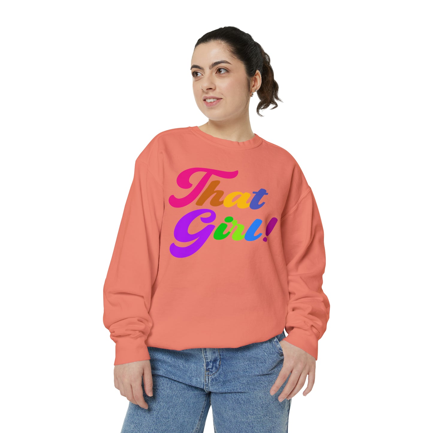 That Girl Sweatshirt Terracotta - Yes Lioness Arts