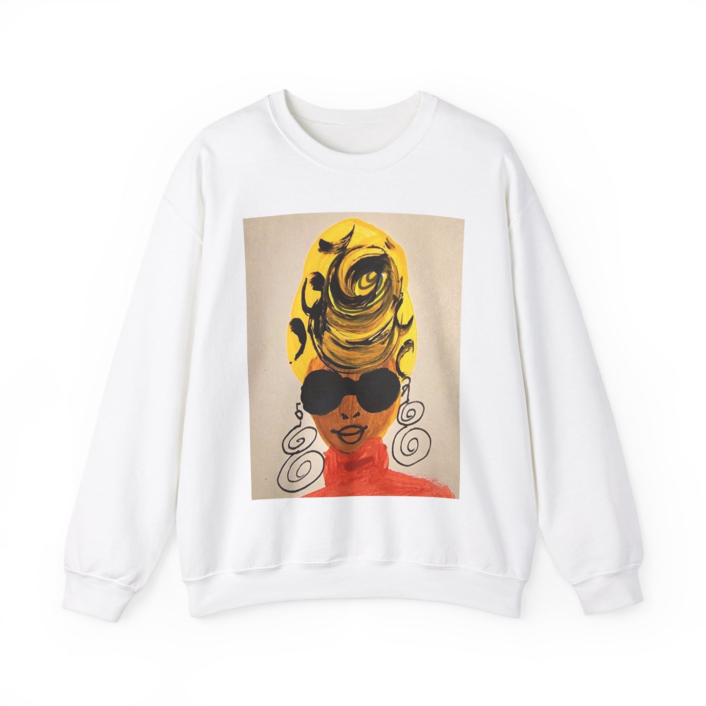 Yellow Turban Doodle Crewneck Sweatshirt