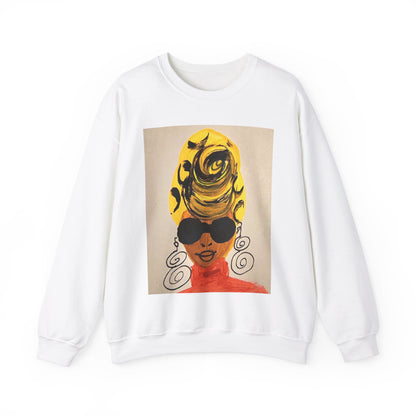 Yellow Turban Doodle Crewneck Sweatshirt