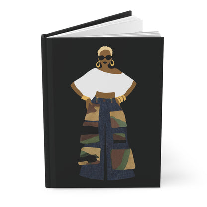 Platinum Camo Cargo Queen Hardcover Journal Matte Black