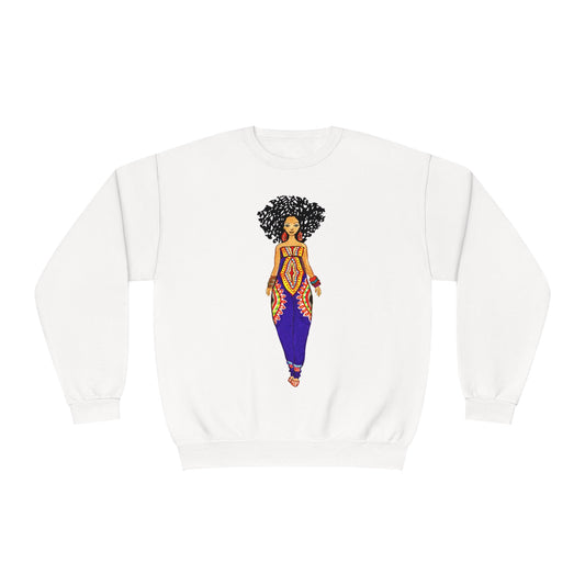 Afro Dashiki Crewneck Sweatshirt - Yes Lioness Arts