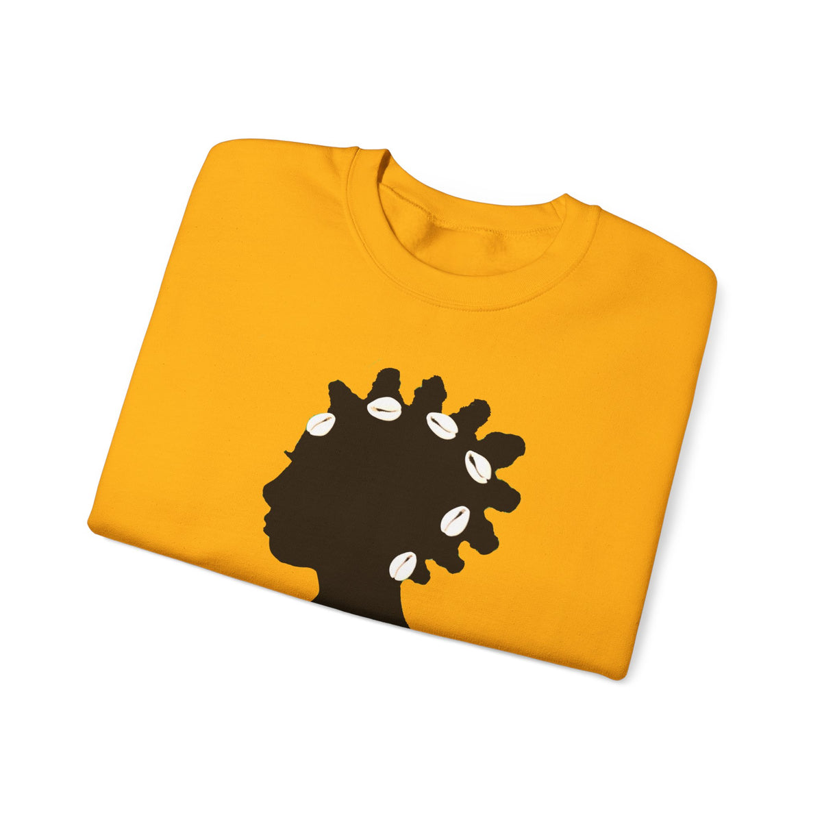 Bantu Knots Cowrie Shells Crewneck Sweatshirt