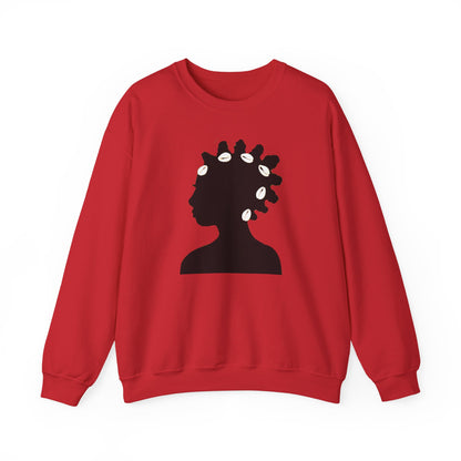 Bantu Knots Cowrie Shells Crewneck Sweatshirt