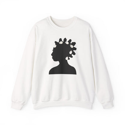 Bantu Knots Cowrie Shells Crewneck Sweatshirt