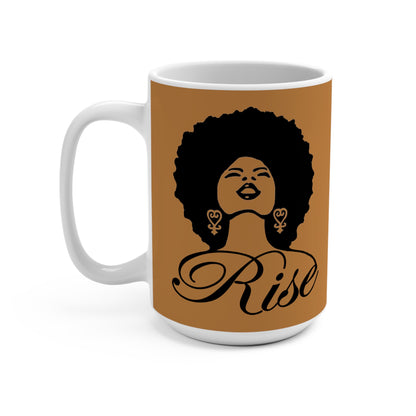 Brown Rise Mug 15oz - Yes Lioness Arts