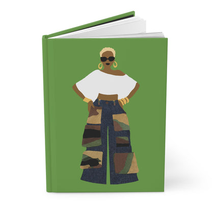 Platinum Camo Cargo Queen Hardcover Journal Matte Grass Green