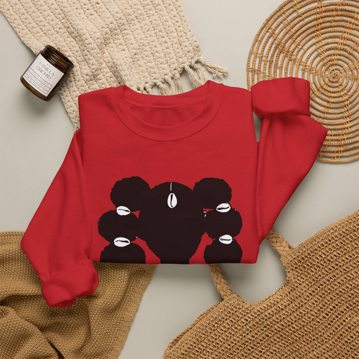 Copy of Fro Hawk with Cowrie Shells Crewneck Sweatshirt