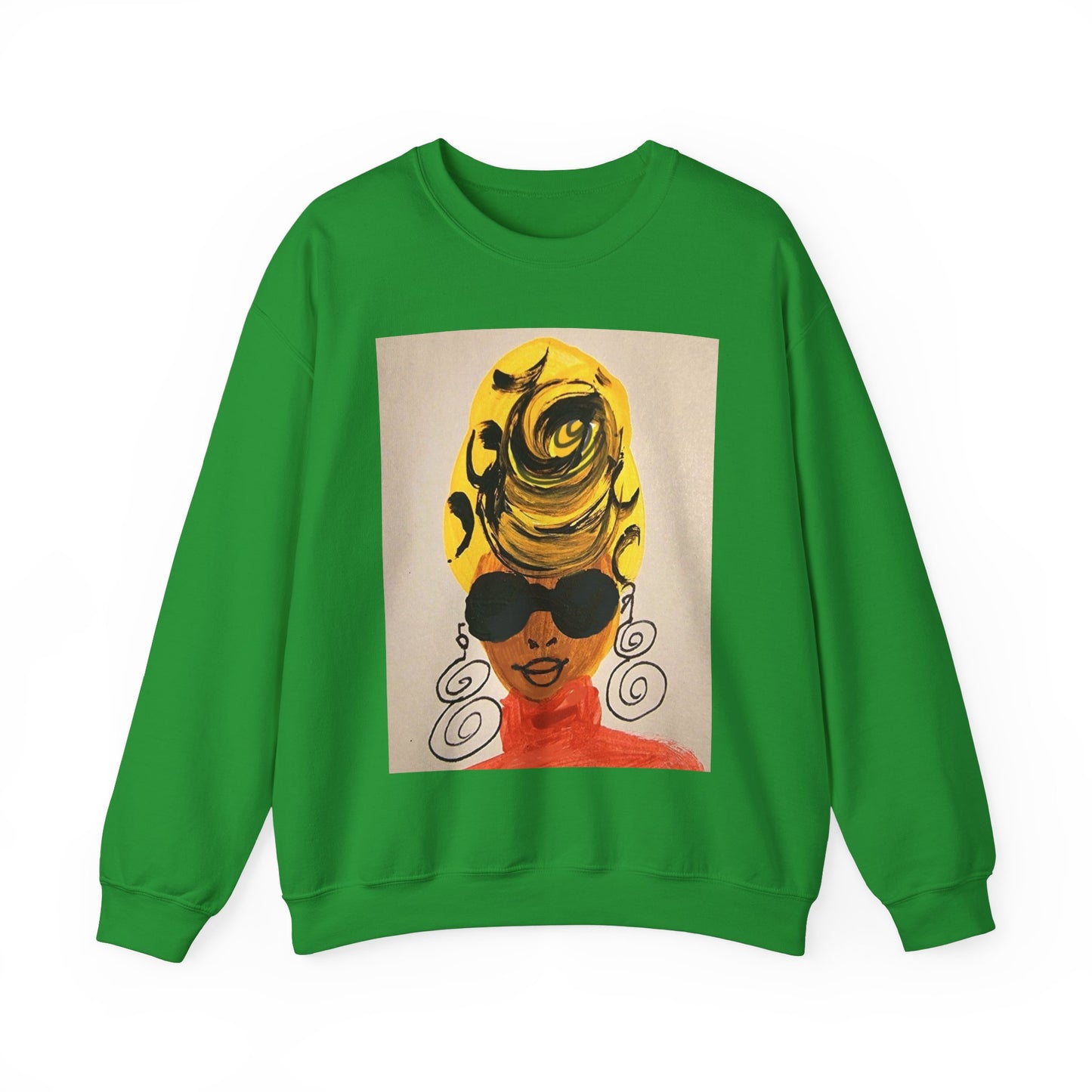 Yellow Turban Doodle Crewneck Sweatshirt