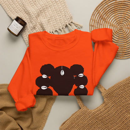 Copy of Fro Hawk with Cowrie Shells Crewneck Sweatshirt