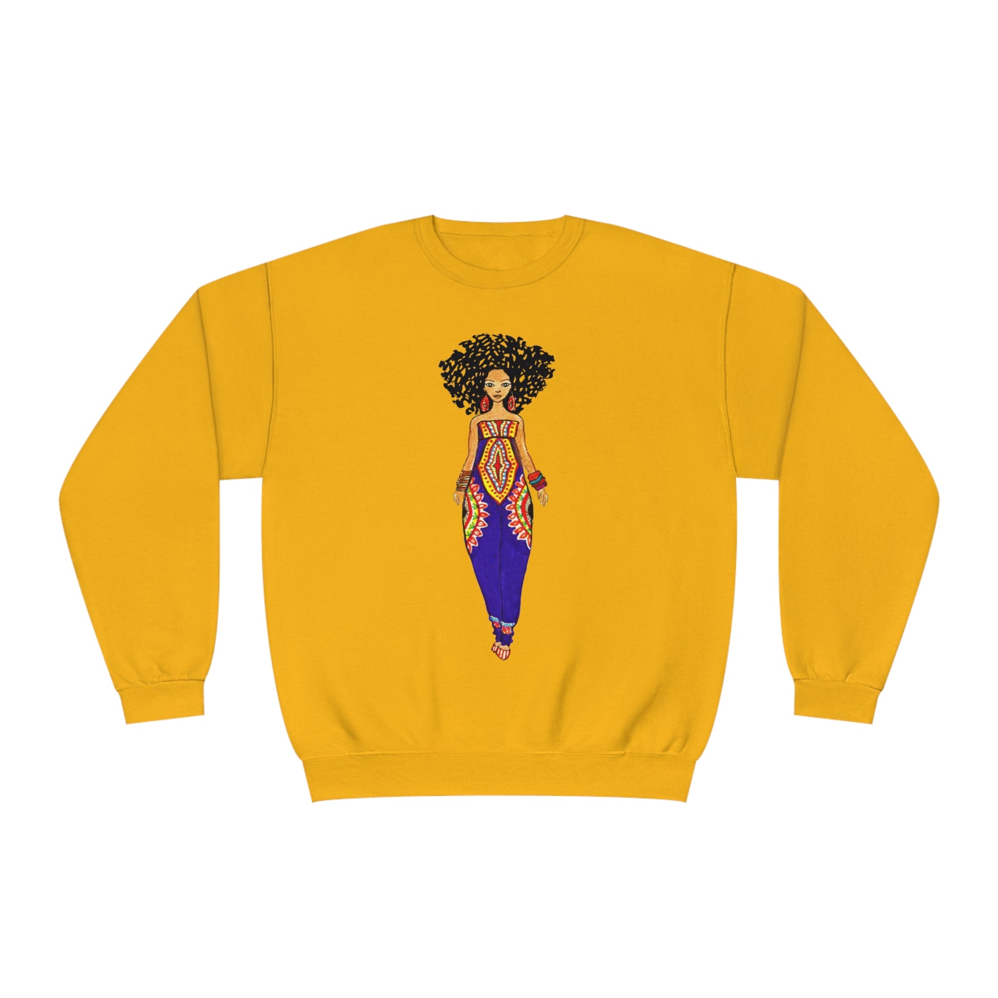 Afro Dashiki Crewneck Sweatshirt - Yes Lioness Arts