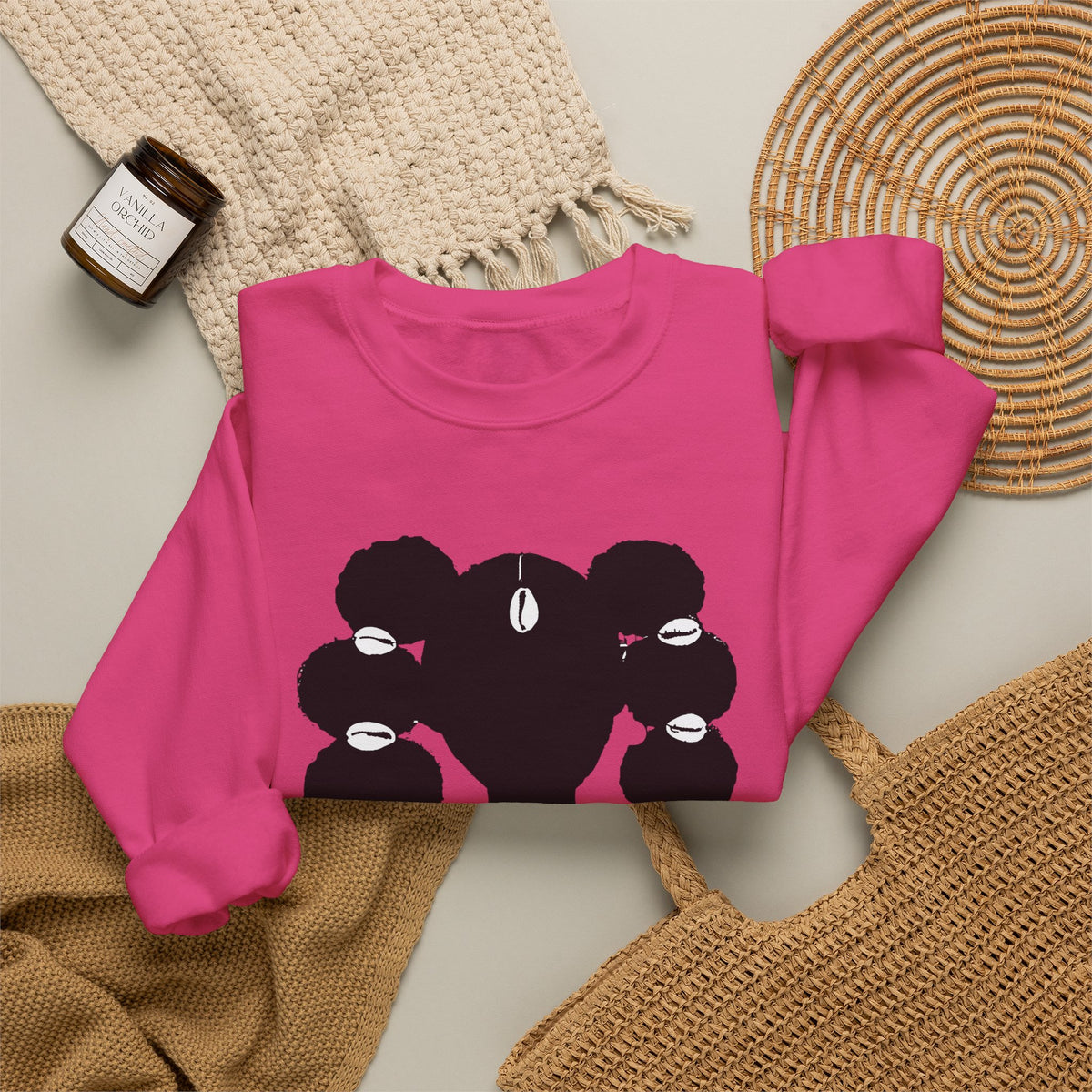 Copy of Fro Hawk with Cowrie Shells Crewneck Sweatshirt