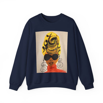 Yellow Turban Doodle Crewneck Sweatshirt