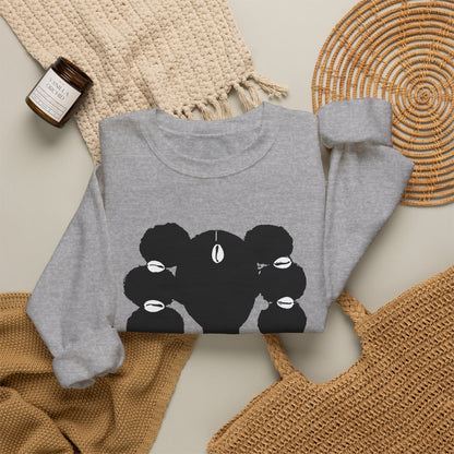 Copy of Fro Hawk with Cowrie Shells Crewneck Sweatshirt