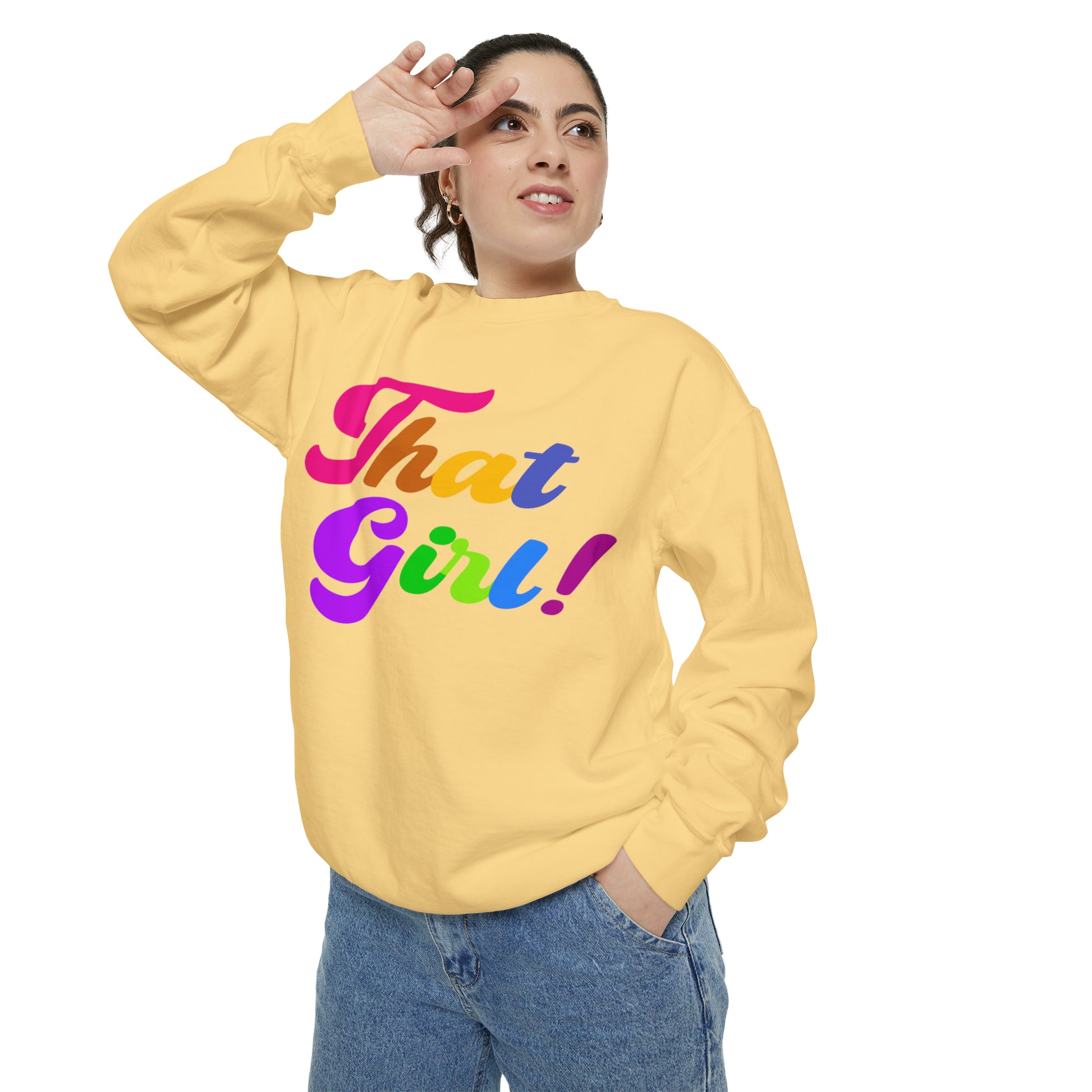 That Girl Sweatshirt Terracotta - Yes Lioness Arts