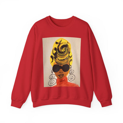 Yellow Turban Doodle Crewneck Sweatshirt