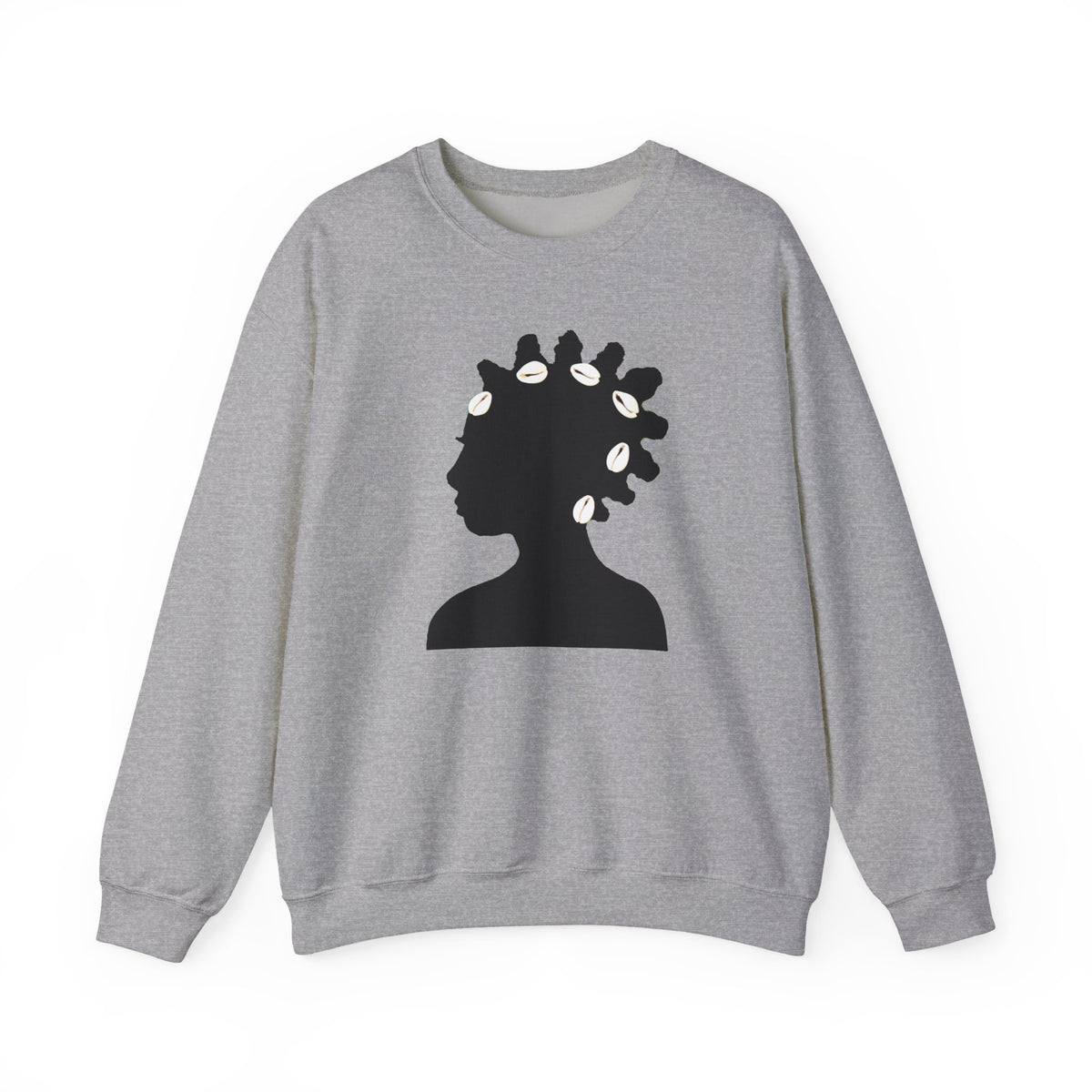 Bantu Knots Cowrie Shells Crewneck Sweatshirt