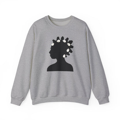 Bantu Knots Cowrie Shells Crewneck Sweatshirt