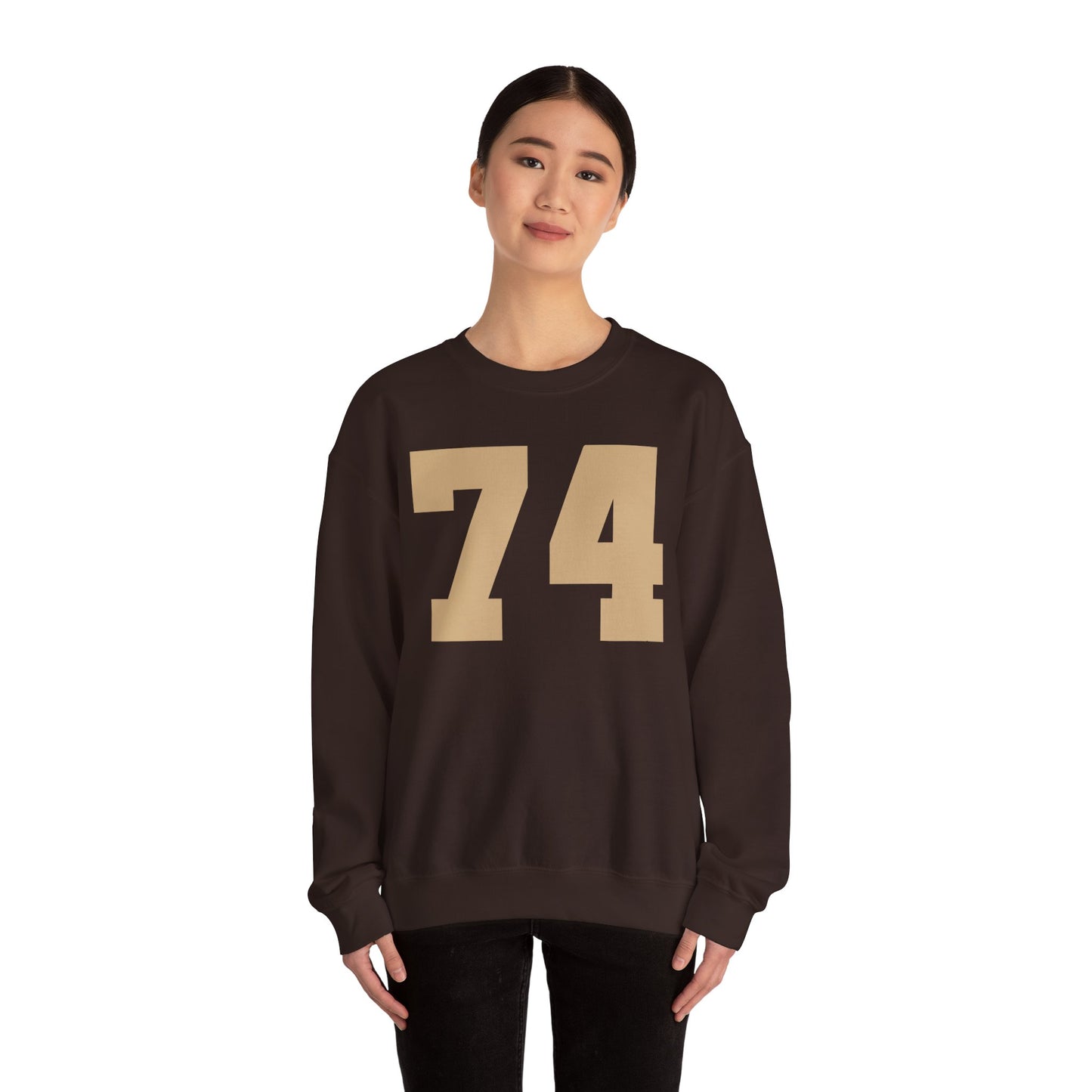 Copy of My Birth Year Custom Unisex Heavy Blend™ Crewneck Sweatshirt Chocolate Brown/Khaki