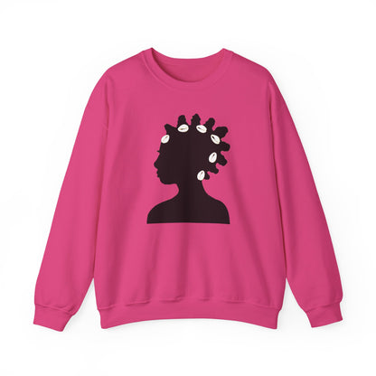 Bantu Knots Cowrie Shells Crewneck Sweatshirt
