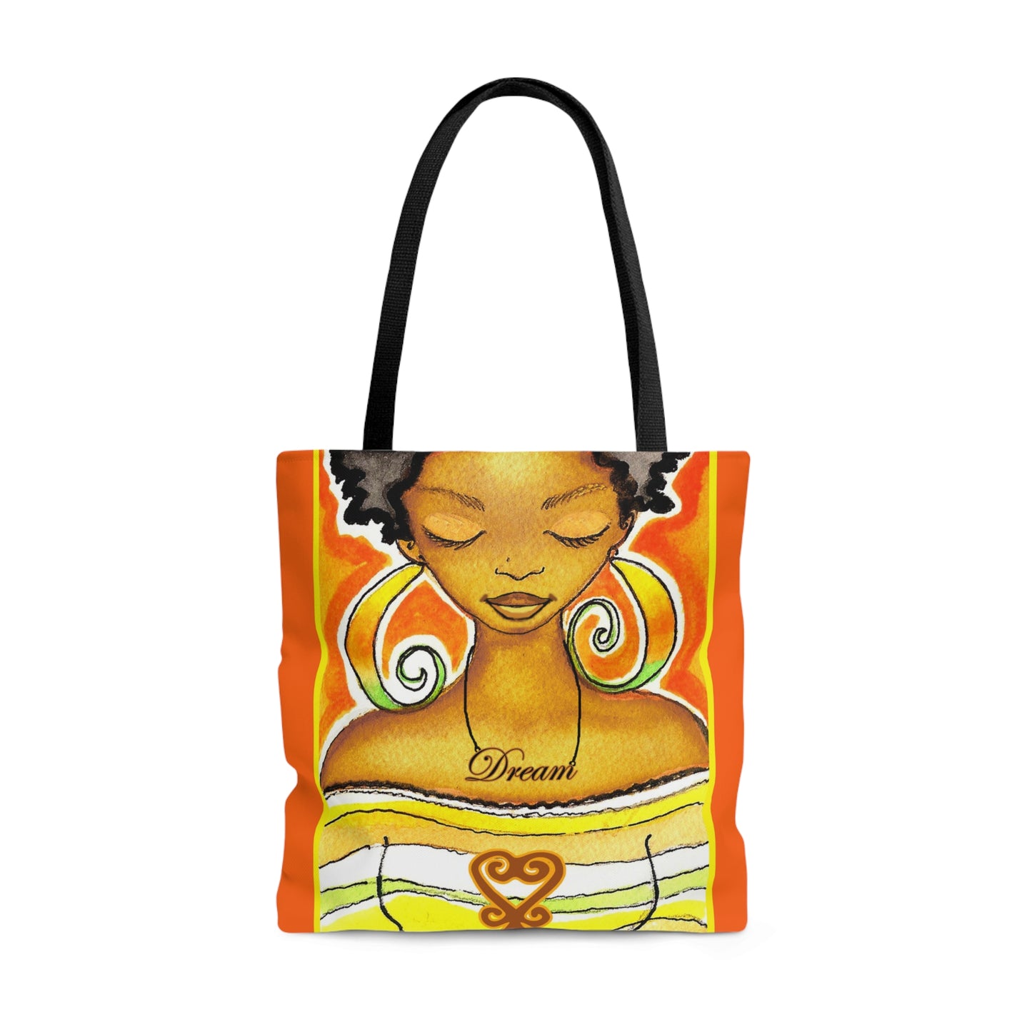 Sankofa Dream Orange Tote Bag - Yes Lioness Arts