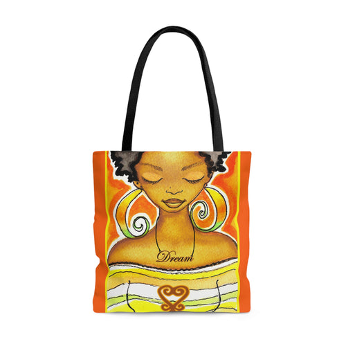 Sankofa Dream Orange Tote Bag