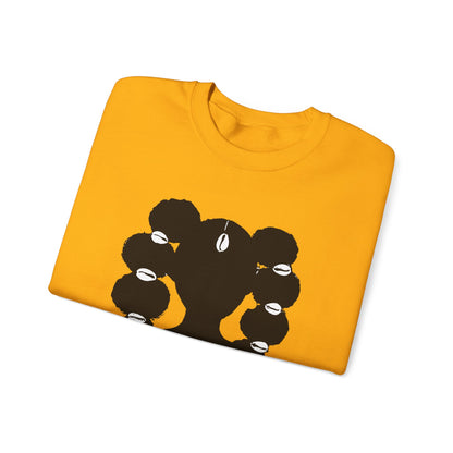 Copy of Fro Hawk with Cowrie Shells Crewneck Sweatshirt