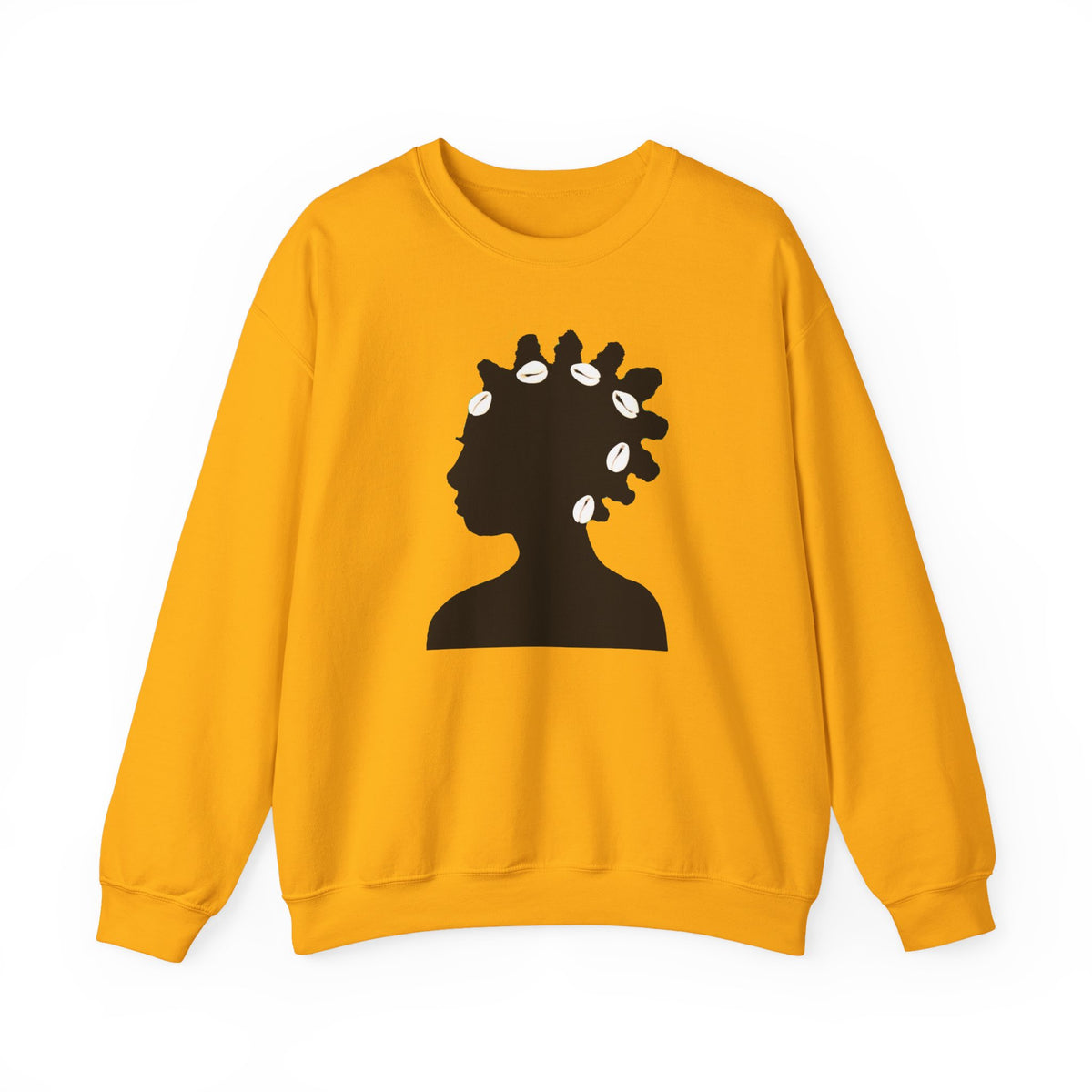 Bantu Knots Cowrie Shells Crewneck Sweatshirt