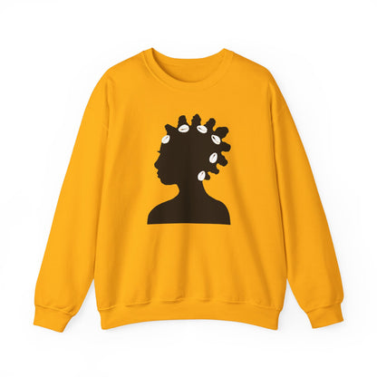 Bantu Knots Cowrie Shells Crewneck Sweatshirt