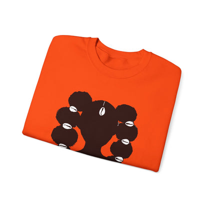 Copy of Fro Hawk with Cowrie Shells Crewneck Sweatshirt