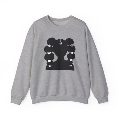 Copy of Fro Hawk with Cowrie Shells Crewneck Sweatshirt