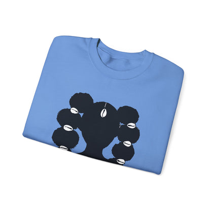 Copy of Fro Hawk with Cowrie Shells Crewneck Sweatshirt