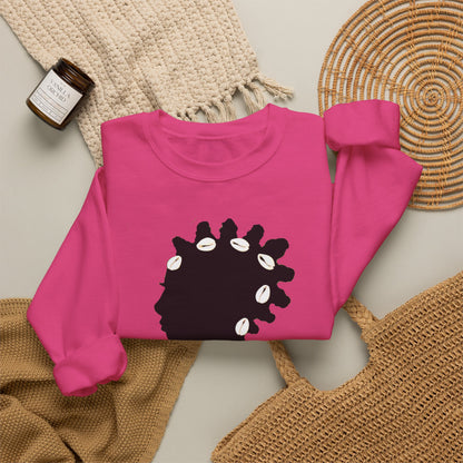 Bantu Knots Cowrie Shells Crewneck Sweatshirt