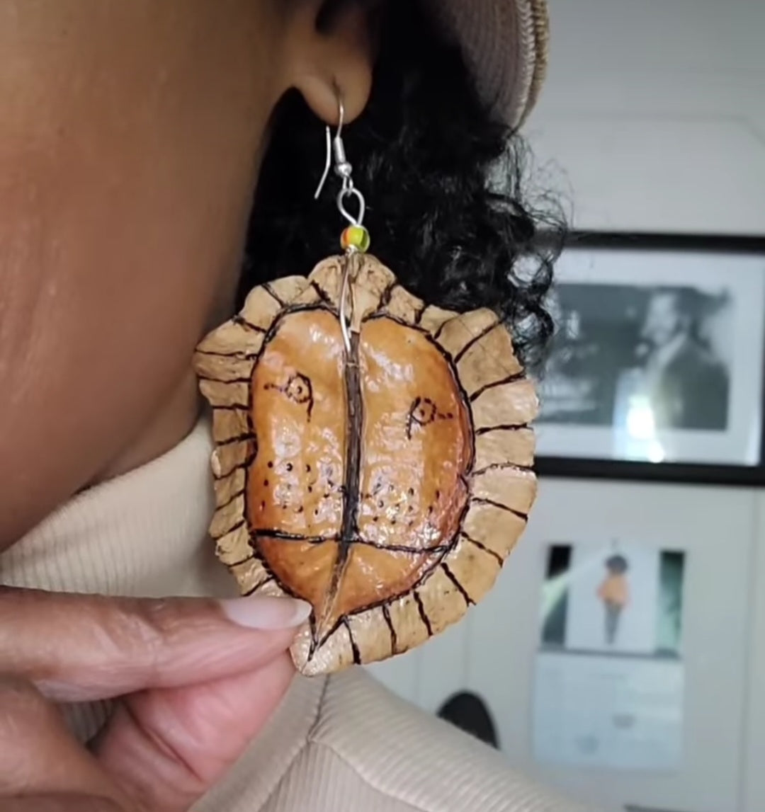 The Lion Leaf Earrings - Yes Lioness Arts
