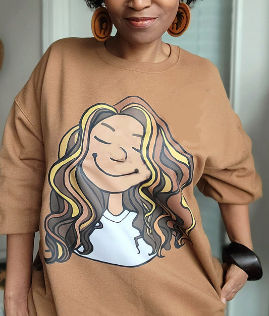 The Imani Curls Crewneck