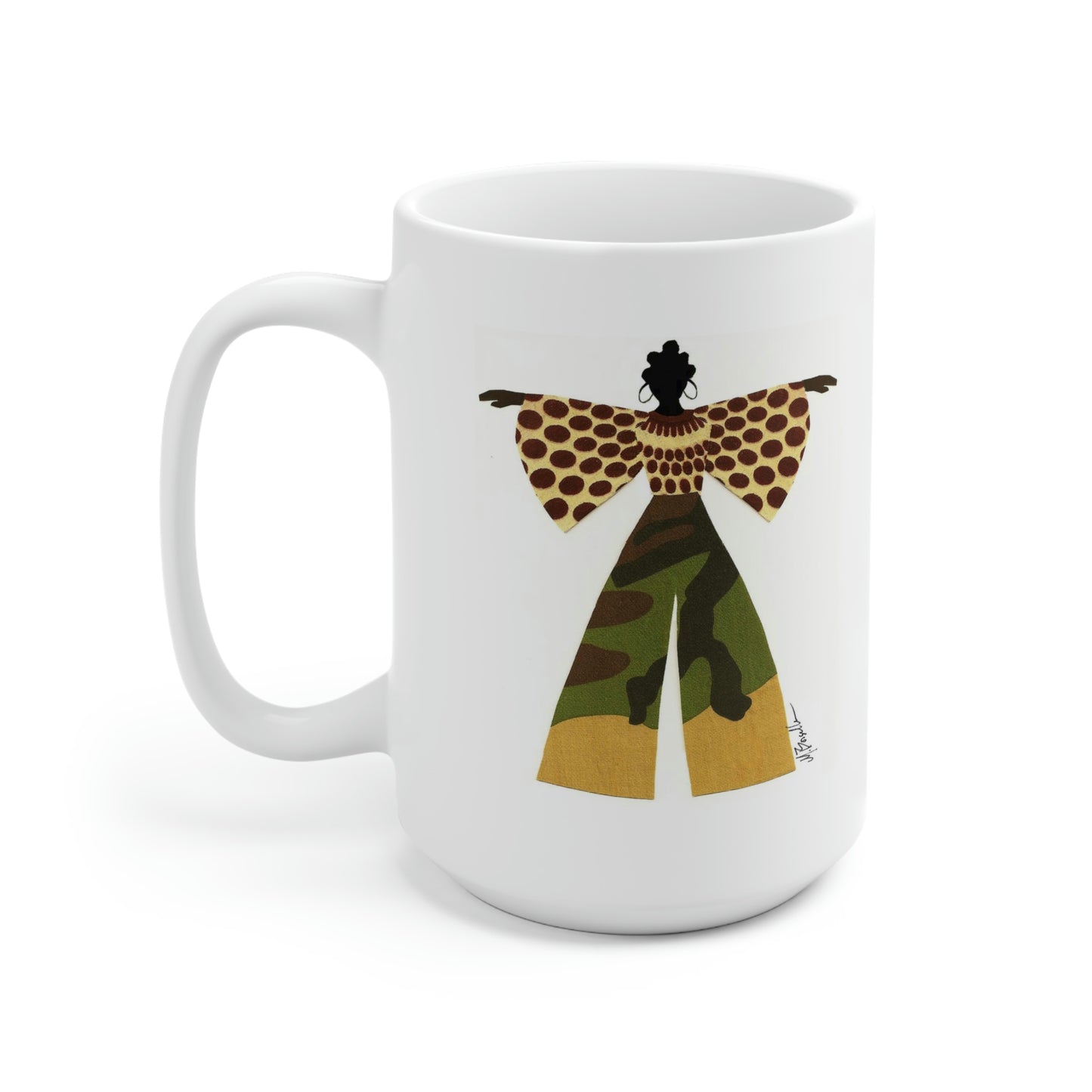 Fly Bantu Ceramic Mug 15oz - Yes Lioness Arts