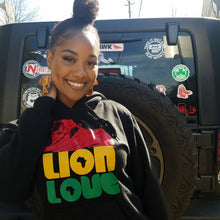 Load image into Gallery viewer, The Lion Love Unisex Hoodie in Black