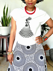 Black Princess T-shirt in White