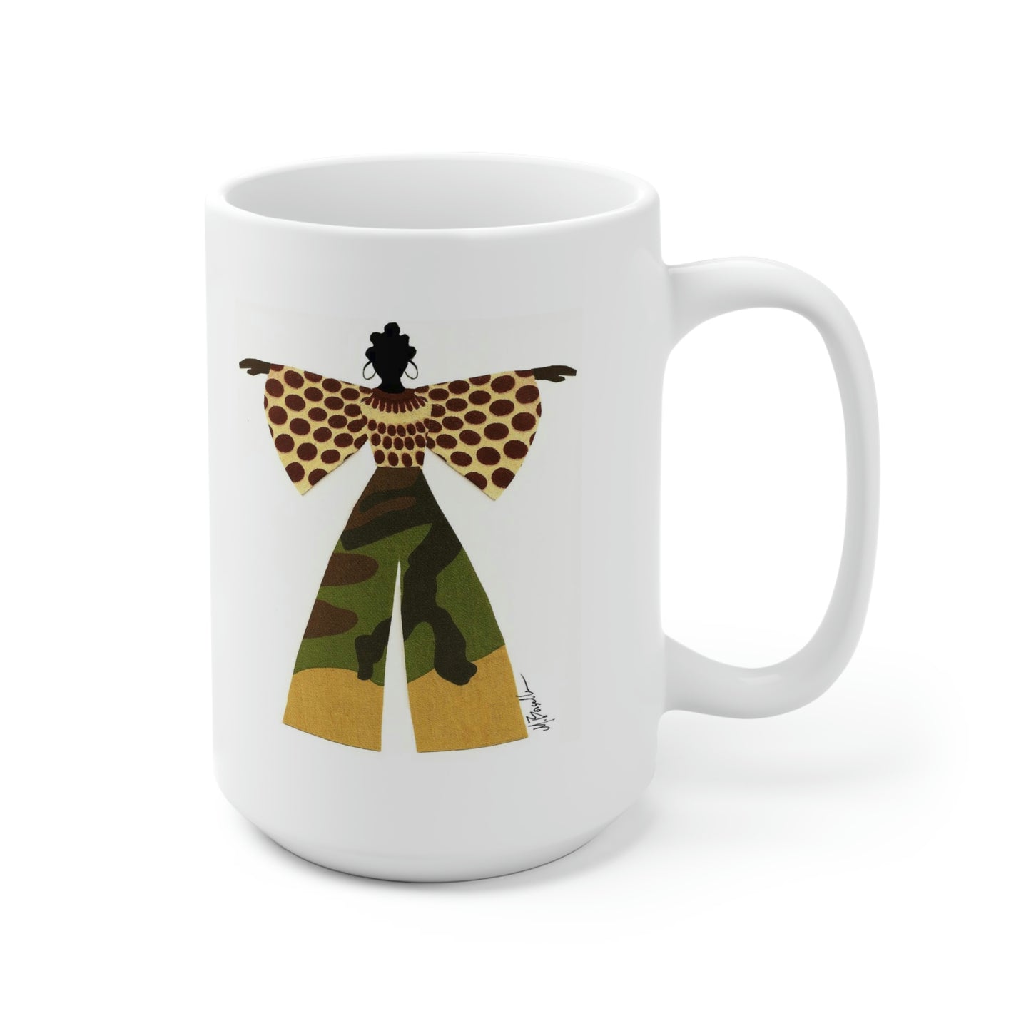 Fly Bantu Ceramic Mug 15oz - Yes Lioness Arts