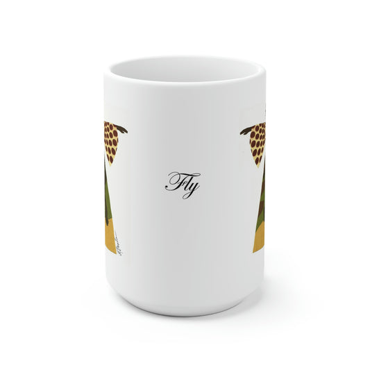 Fly Bantu Ceramic Mug 15oz - Yes Lioness Arts