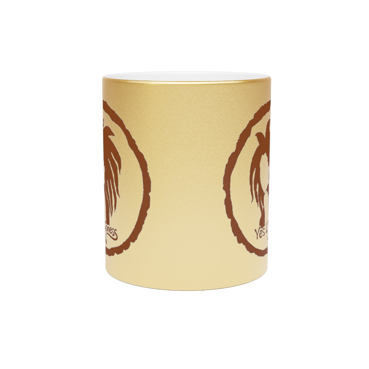 Yes Lioness Logo Metallic Mug (Gold) - Yes Lioness Arts