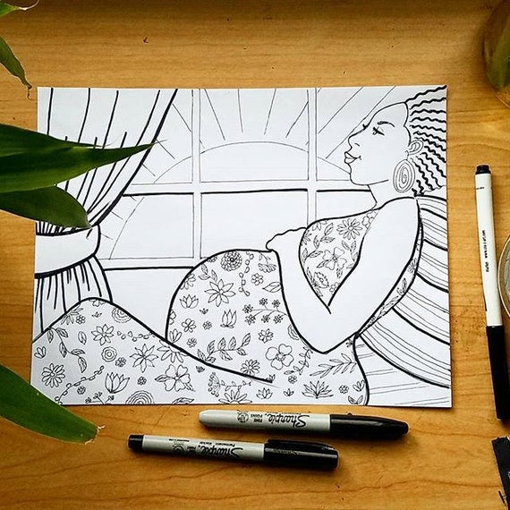 The Maternal Moments Coloring Book - Yes Lioness Arts