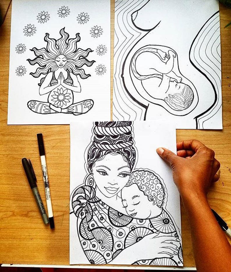 The Maternal Moments Coloring Book - Yes Lioness Arts