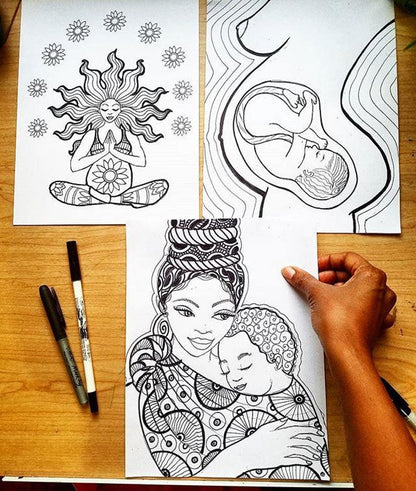 The Maternal Moments Coloring Book - Yes Lioness Arts